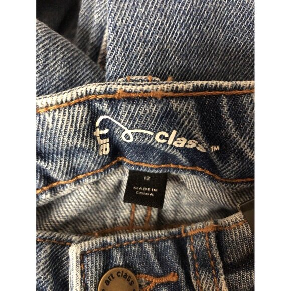Boys Art Class Mid Rise Dad Jeans Denim Blue Jeans Size 12 - Picture 4 of 5